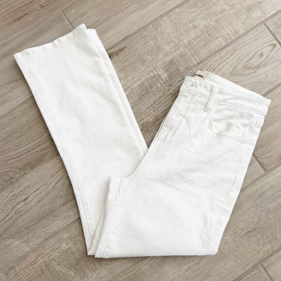 L'Agence Womens Mira White Ultra High-Rise Kick Boot Denim Cropped Jeans Size 29 - Picture 6 of 14